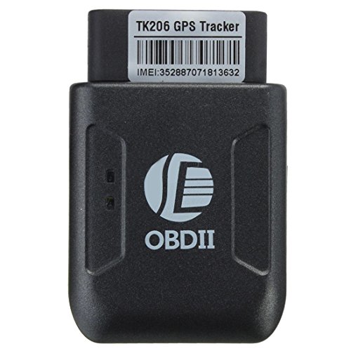 OBD II GPS Tracker - SODIAL(R) OBD II GPS Tracker Localizzatore Tascabile Satellitare Antifurto Spiare GSM GPRS SIM SOS Nero