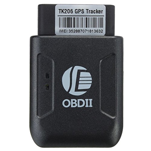 OBD II GPS Tracker - TOOGOO(R) OBD II GPS Tracker Localizzatore Tascabile Satellitare Antifurto Spiare GSM GPRS SIM SOS Nero