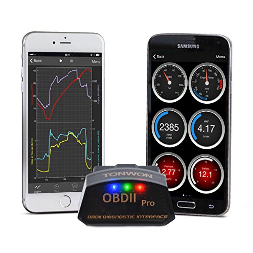 OBD2 Bluetooth Auto Diagnosi Strumento, TONWON OBDII ELM327 Adattatore Car Diagnostics Tool per iOS e Android