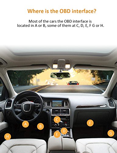 OBD2 WIFI, kungfuren [2018 AGGIORNATO] OBD 2 Diagnostica Auto Compatibile con IOS, Android & Dispositivi Windows Connessione Wireless per Auto
