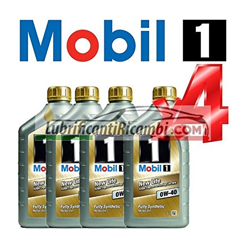 Olio Motore Auto sintetico - Mobil 1 NEW LIFE 0W40 - Offerta 4 Litri in latte da da litro