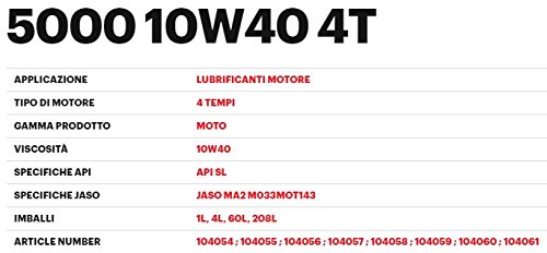 Olio motore moto Motul 5000 10w40 4T litri 4 + OMAGGIO MC Care C1 Chain Clean