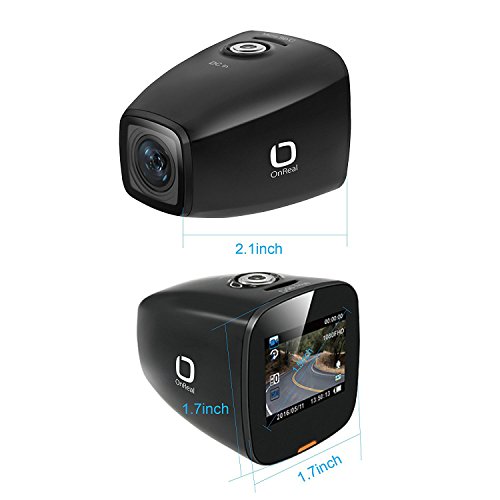 OnReal Auto Telecamera 1080P 1.5" Schermo 360 gradi rotante Magnetico con Ionizzatore sano con 150 gradi lente,G-Sensor,Monitor di parcheggio supporto Loop Record Motion Detection Modalità parcheggio