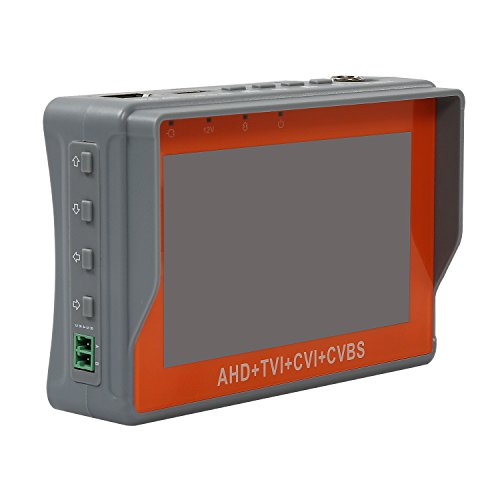 OnvianTech Camera Tester da 4,3 pollici TFT LCD CCTV Tester 5MP 1080P AHD TVI CVI Test CVBS Analog Video MonitorTest 12V Uscita cavo di alimentazione Test 4 IN 1