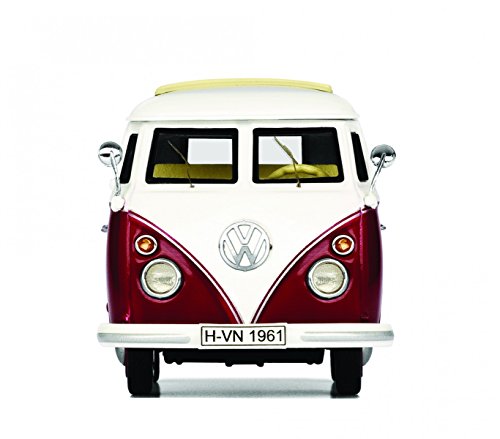 Original Volkswagen modello auto T1 samba Bus Rosso/Cream 1: 43