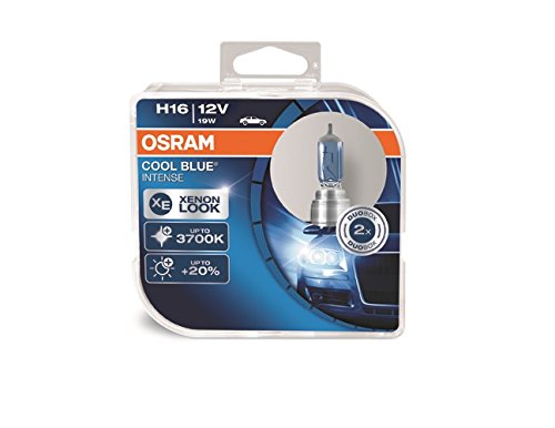OSRAM COOL BLUE INTENSE H16, lampada alogena per proiettori auto, 64219CBI-HCB, 12V PKW, duobox (2 pezzi)