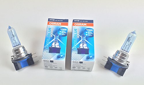 Osram, H15 Cool Blue Intense, 2 lampade alogene per proiettori auto, con effetto analogo alle lampade allo xeno, 12 V, 55/15 W, prodotte in Germania, articolo 64176CBI 