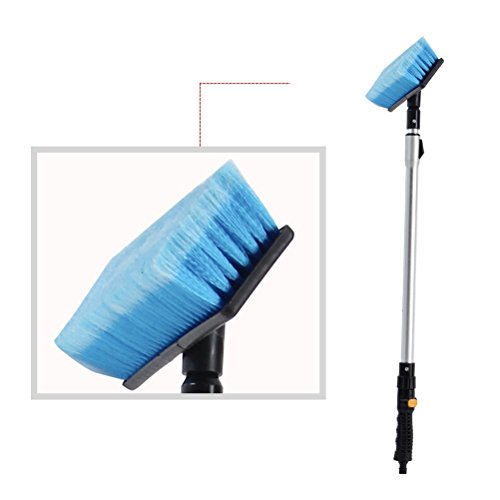 OUNONA Spazzola telescopica per lavaggio pulizia di auto e finestre (Blu)