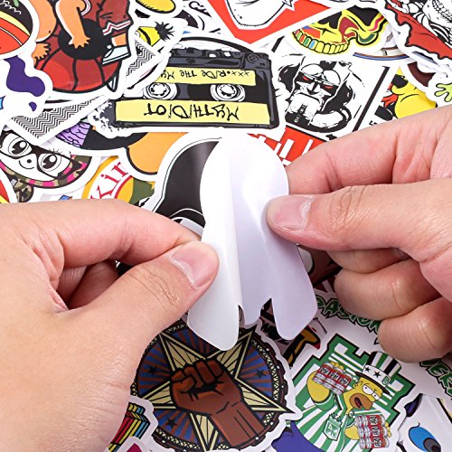 PAMIYO Adesivi Stickers, confezione da 300 Stili Diversi Graffiti Decals per Auto Automezzi skateboard bicicletta, barche PC Portatilie Abbellir Bagaglio
