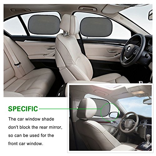 Parasole Auto ELUTO 4PCS Tendine Parasole per vetri laterale auto Universale Pieghevole Impermeabile Anti i raggi UV