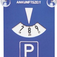 Parking disc with aspirator