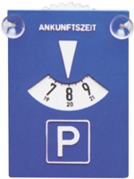 Parking disc with aspirator