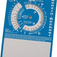 Parking disc with gas calculator