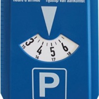 Parking disc with ice scraper