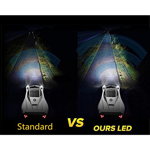 PARKVISION LED Lampadine per fari Kit di conversione all-in-one H7 72W 16000 Lumens 6500K Fari bianchi freddi Lampada da auto Super Bright da 360 gradi Plug & Play-2 (H7)