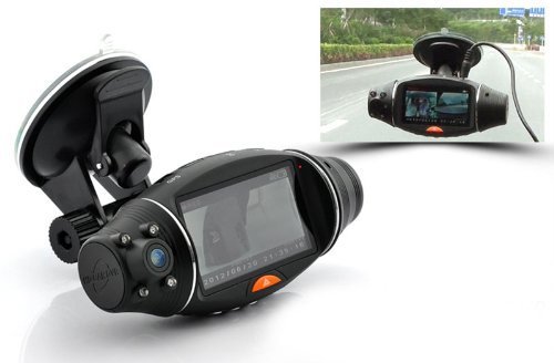 Pc HD Dual-Camera Car DVR con Napravljat logger GPS, G-sensor, visione notturna