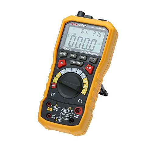 Peakmeter MS8229 5 in 1 auto Range DMM multimetro digitale con funzione di temperatura test Luminanza rumore multimetro