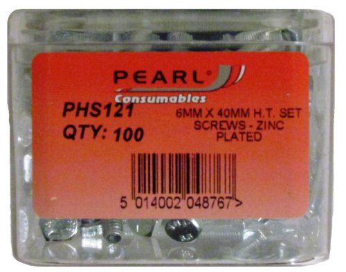 Pearl PHS121 - Confezione da 100 viti 6 x 40 mm