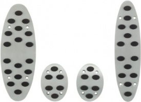 Pedales de aluminio, Cubre pedales Set 4-piezas - adecuado para Mini Cooper (Tipo R50)