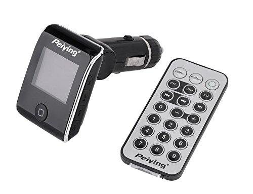 Peiying urz0387 auto trasmettitore FM con funzione RDS con telecomando USB/SD/206 Radio trasmittente 3,6 cm (1,4 pollici) Display LCD Nero