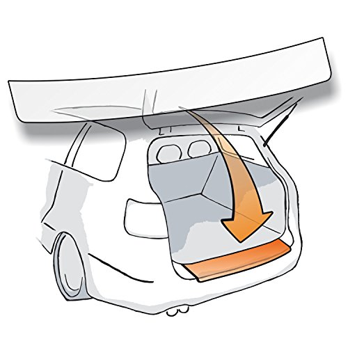 Pellicola autoadesiva e protettiva per bordi del bagagliaio, trasparente, 150µm, adatta ai veicoli elencati nella descrizione