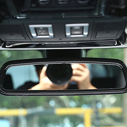 Per Discovery sport 2015 2016 2017 Carbon Fiber Style ABS plastica specchietto retrovisore interno telaio Trim auto Accessories