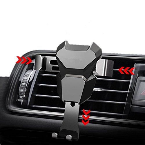 Per Huawei P20 Pro Single-SIM Supporto staffa compatta attacco di sfiato Scanalatura della griglia di ventilazione argento nero auto veicolo a motore Porta smartphone Condotto dell