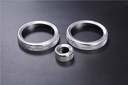 Per Rangerover Velare 2017 in lega di alluminio auto aria condizionata volume manopole anello centrale con elementi accessori 3pcs