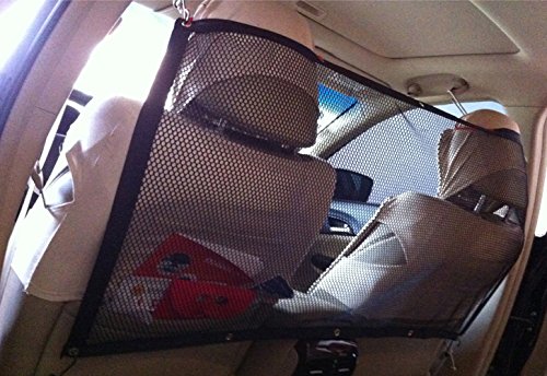 Pet Life Squared Easy Hook di maglia pieghevole Backseat seggiolino auto barriera di sicurezza per cani/gatti e bambini, taglia unica, nero