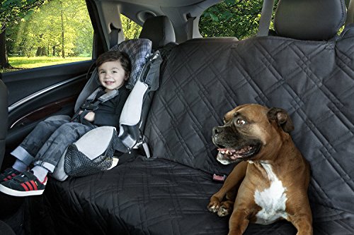Pettom Coprisedile per Cani Lavabile Viaggio in Auto Anti-Scivolo Copertura di Sedile Impermeabile per Viaggio, 147×140cm
