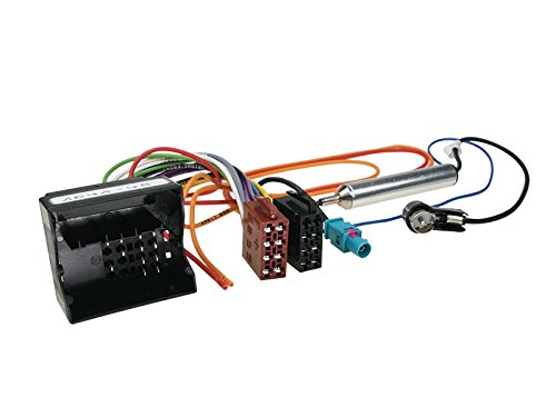 PEUGEOT RCZ AB 10 2 DIN auto Radio Incasso Set in originale Plug & Play qualità con radio antenna Adapter, cavo di collegamento, accessori e mascherina per autoradio/Telaio di montaggio Argento