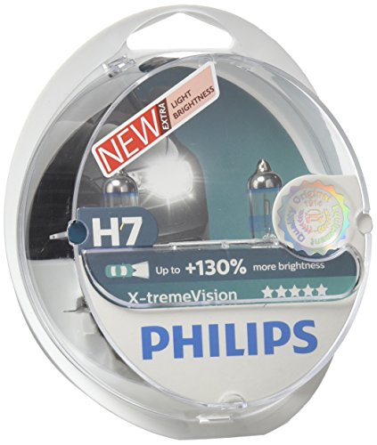 Philips 12972XV+S2 X-treme Vision Set di 2 lampadine alogene per fari auto, H7, 12 V, 55 W