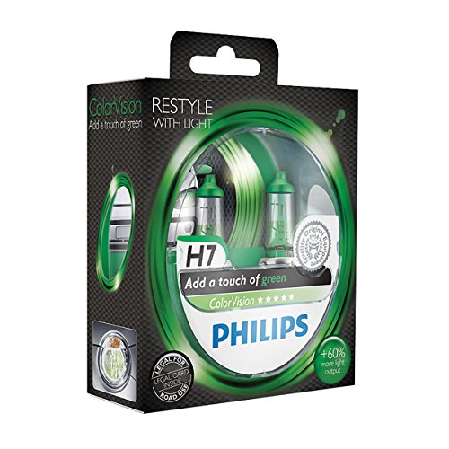 Philips Automotive Lighting 12972CVPGS2 ColorVision 2 Lampade Colorate per Auto, Verde