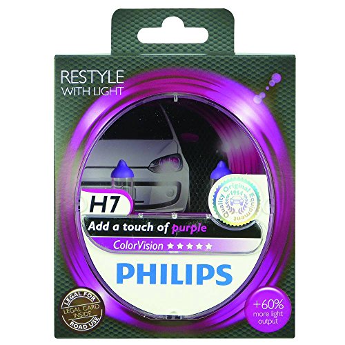 Philips Automotive Lighting 12972CVPPS2 ColorVision 2 Lampade Colorate per Auto, Viola
