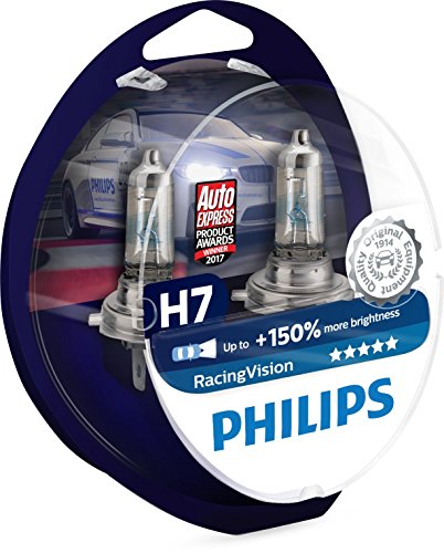 Philips Lampade Racing Vision +150%, H7, 2 pezzi