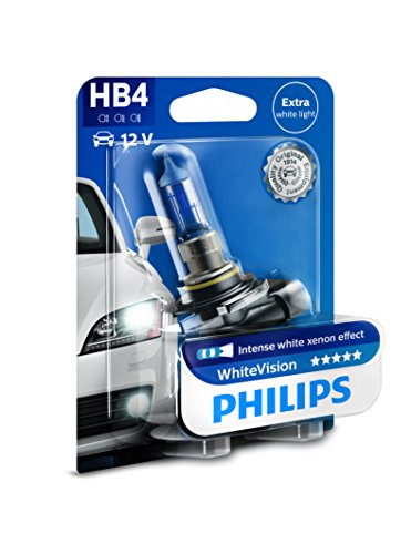 Philips WhiteVision Effetto Xenon HB4 Lampada Fari 9006WHVB1, Blister Singolo