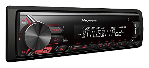 Pioneer MVH-390BT 200W Bluetooth Black car media receiver - car media receivers (4.0 channels, AM,FM, LCD, Front, Black, 200 W)