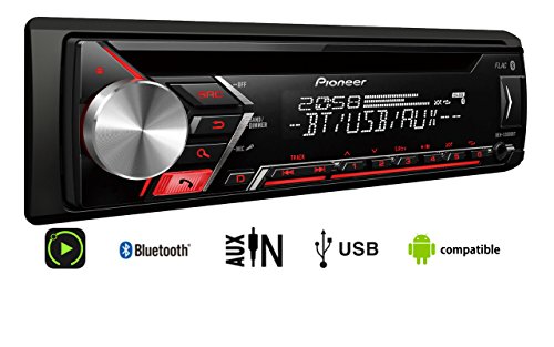 Pioneer S300 0bt multifunzionale CD Autoradio con bluetooth vivavoce con microfono esterno, USB e AUX in Nero