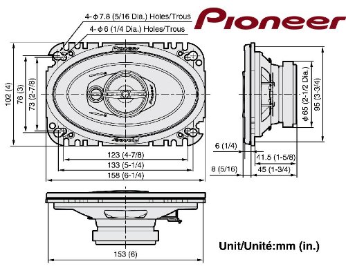 Pioneer TS-A4633i HP-Coppia di altoparlanti, colore: nero