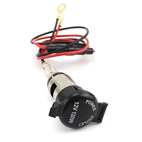 Pixnor 12 V 120 W auto moto accendisigari femmina presa di corrente di alimentazione impermeabile con Dual USB caricabatteria da auto
