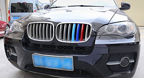 Plastica nieren strisce griglia griglia per BMW X5 X6 E70 E71 2007 – 2013 with M Performance Black Kidney Grill (7 fasci di)