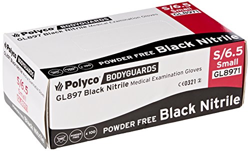 Polyco BG - Guanti di nitrile antiabrasione, colore: Nero