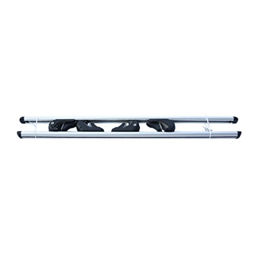 Poncherish 2 X barre da tetto per portatutto da tetto auto con railing aperti (130 cm)