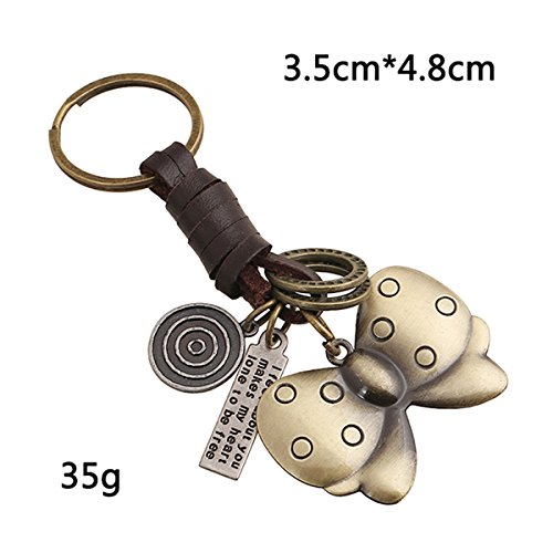 Portachiavi anello von fabl Crew Keychain per gli uomini auto allegati chiave USB stick chiave allegati zaino ciondolo in acciaio e elegante lega pelle 8,6 * 2,4 * 0,85 cm 1 pezzi