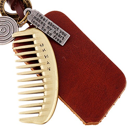 Portachiavi anello von fabl Crew USB Stick allegati portachiavi Keychain per gli uomini e le ragazze zaino ciondolo Vintage stile lega di bronzo del modello di pettine 1 pezzi