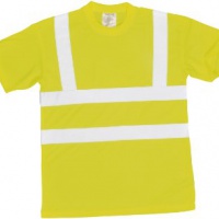 Portwest S478YERM - Maglietta con bande riflettenti, alta visibilità, taglia M, giallo