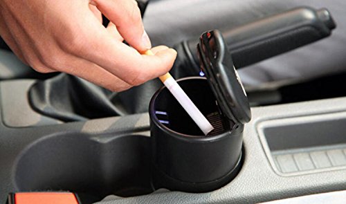 Posacenere per auto portatile per auto blu LED illuminato posacenere senza fumo può senza fumo per la maggior parte dei portabicchieri auto auto senza fumo