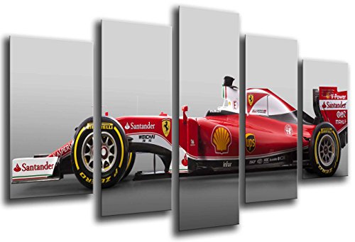 poster moderno fotografico auto Formula 1, Ferrari F1, Sebastian Vettel, 165 x 62 cm, rif. pst26553