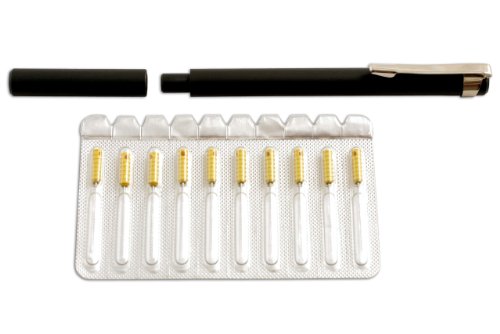 Power-Tec 91453 - Set composto da penna-siringa per vernici e 10 aghi