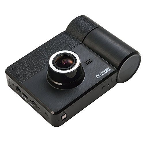 Powmax Pcam hh-b60 FHD 1080p GPS doppia fotocamera auto Dash Cam 5,9 cm 170 ° grandangolo dashboard telecamera registratore con G-Sensor